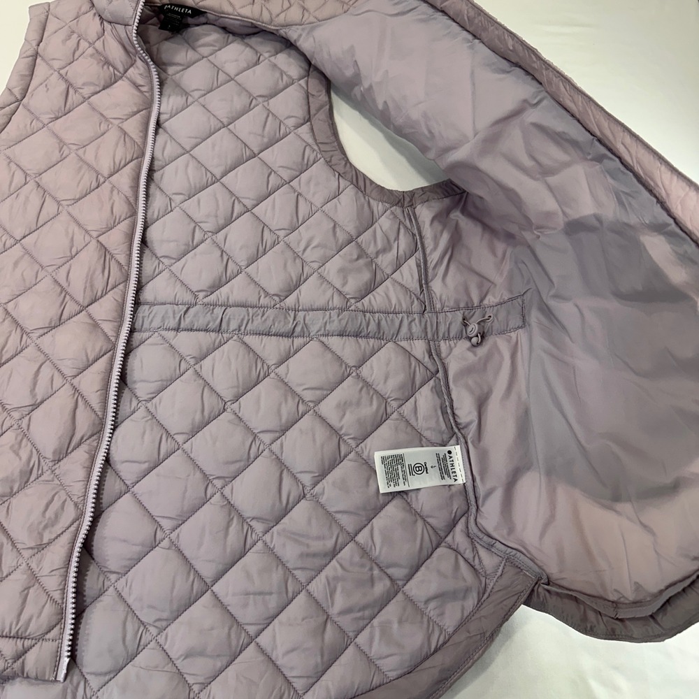 Athleta Quilted Sleeveless Puffer Vest in Pale Mauve - Picture 5 of 11